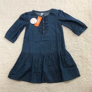 New Girls Gymboree Demin Ruffle Dress Size 6